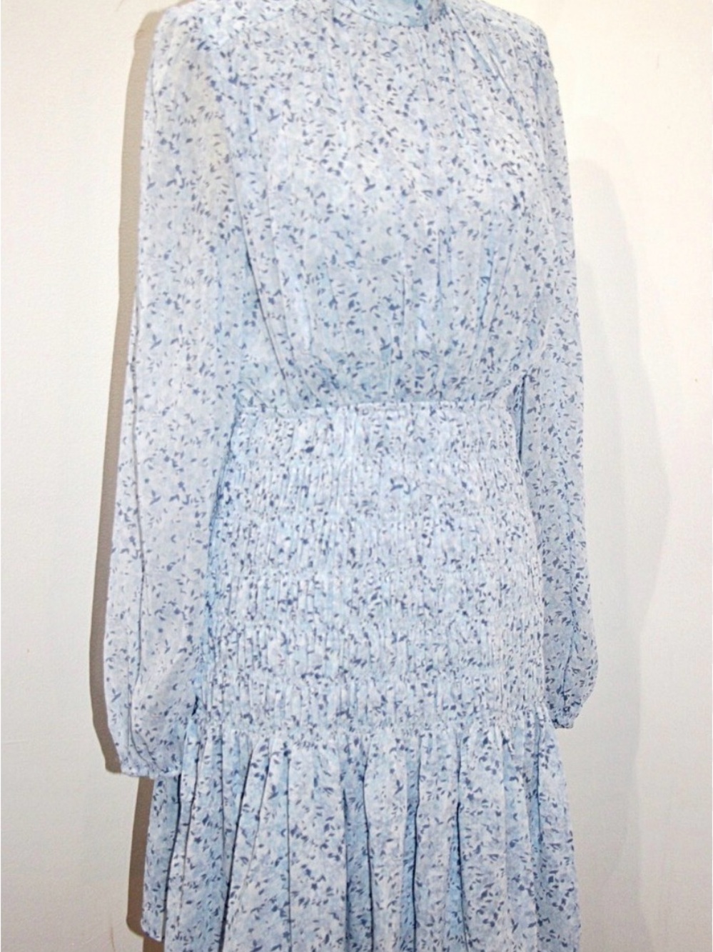 House of Harlow 1960 Light Blue Mini Dress with Floral Print